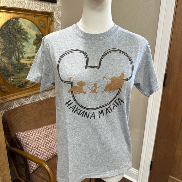Disney Gray Hakuna Matata Kids T-Shirt Youth Medium - Picture 1 of 4